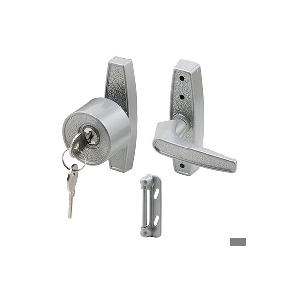 Prime-Line Tulip Knob Lock, Keyed, with 3 in. Hole Center, Aluminum (Single Pack) - K 5078