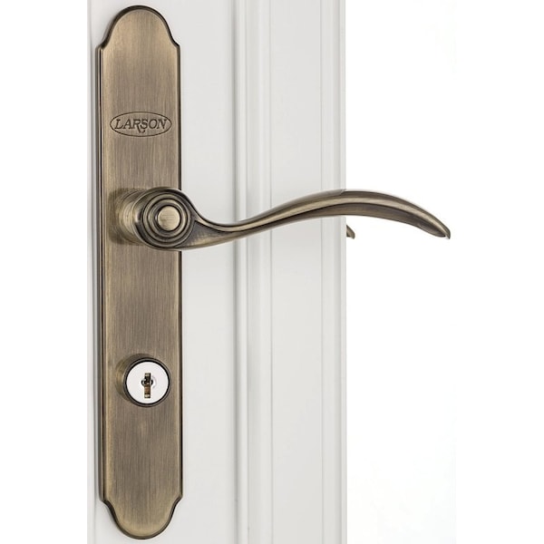 Larson Larson QuickFit 20297820 Door Handleset, Metal, Antique Brass - 20297820