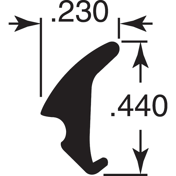Prime-Line 0.23 in. x 200 ft. Gray Vinyl Glass Glazing Spline Single Pack - P 7771