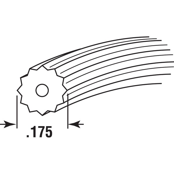 Prime-Line Screen Retainer Spline, 0.175 in., 500 ft. Roll, Gray 1 Roll - P 7682