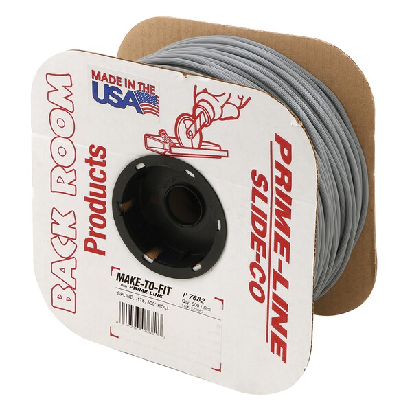 Prime-Line Screen Retainer Spline, 0.175 in., 500 ft. Roll, Gray 1 Roll - P 7682