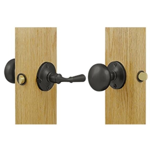 Dendesigns Storm Door Latch with Round Tubular Lock; Oil Rubbed Bronze - Solid - DE569671