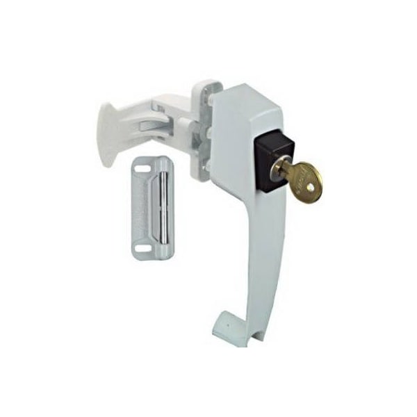 National Mfg/Spectrum Brands Hhi WHT Push Latch Key Lock - N213-124