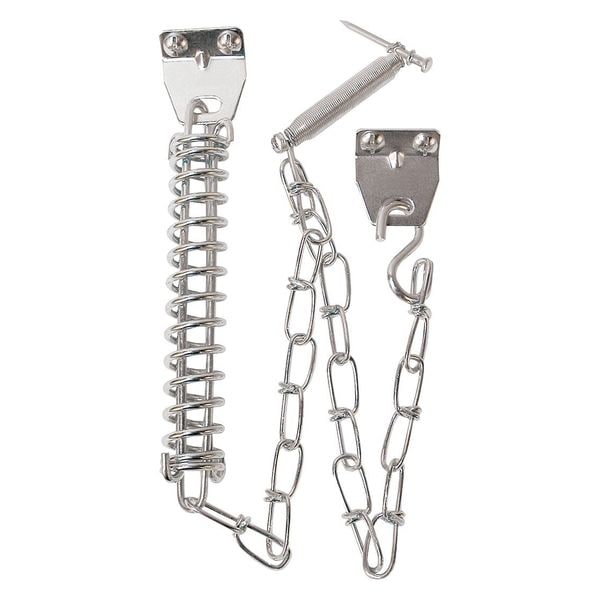 Primeline Tools Storm Door Chain and Spring, Aluminum Finish (Single Pack) - MP5026