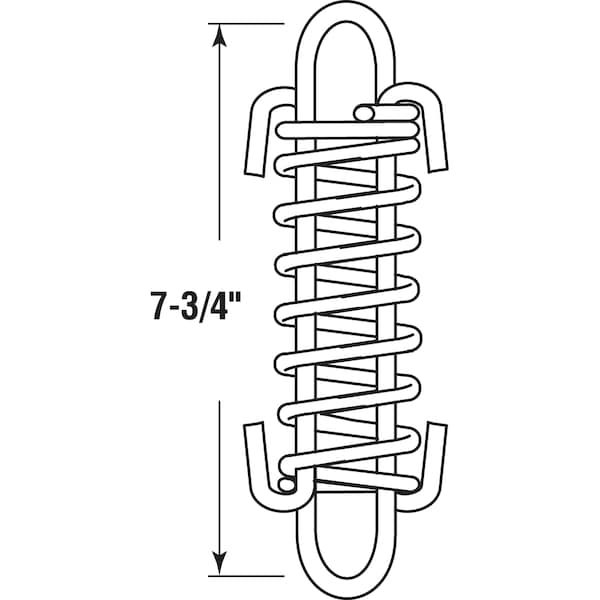 Prime-Line Porch Spring 1-9/16 in. x 7-3/4 in. x 0.227 Gage - SP 9649