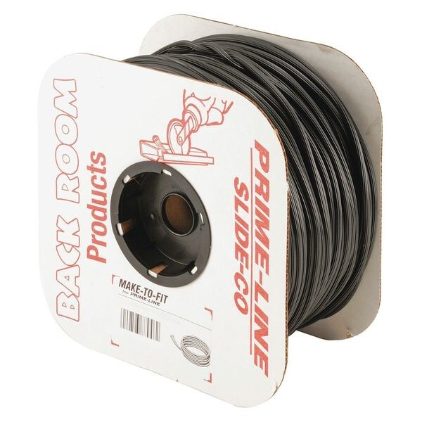 Primeline Tools Screen Retainer Spline, 0.165 in. Diameter, Black Vinyl, 500 ft. (1 Roll) - MP7572