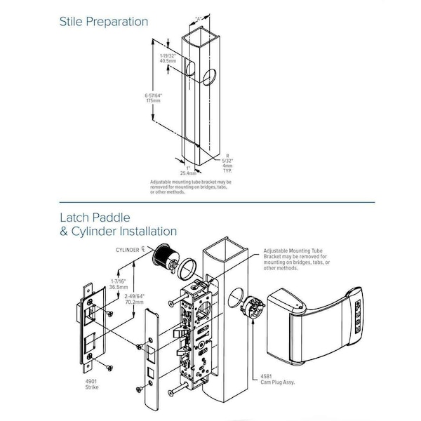 Adams Rite 4300 Steel Hawk eLATCH 1-1/8, 12, 16, 24VAC/DC 16V Requires VA7400-16VDC 4304 Surface Strik - ADR-4300-30-101-313
