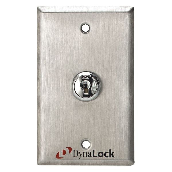 Dynalock Keyswitch, Silver, SS, 6A at 125VAC Amps AC - 7050