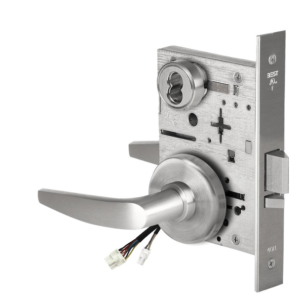 Best Fail Safe, 24V, Electrified Mortise Lock, 16 Lever, H Rose, Satin Stainless Steel - 45HW7DEL16H630