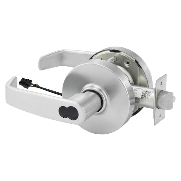 Sargent Electrified Cylindrical Lock, Fail Safe, 24V, LL Design, LFIC Prep, Less Core, RX Switch, Satin Chrm - RX2860-10G70-24V LL 26D