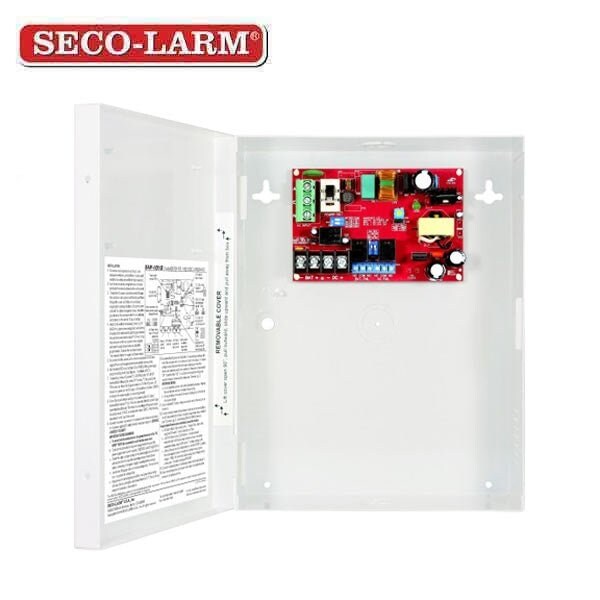 Seco-Larm Access Control Power Supply in enclosure. 12 or 24 VDC output. 1 Output, 1A at 12VDC 1A at 24VDC - SLM-EAP-1D1Q