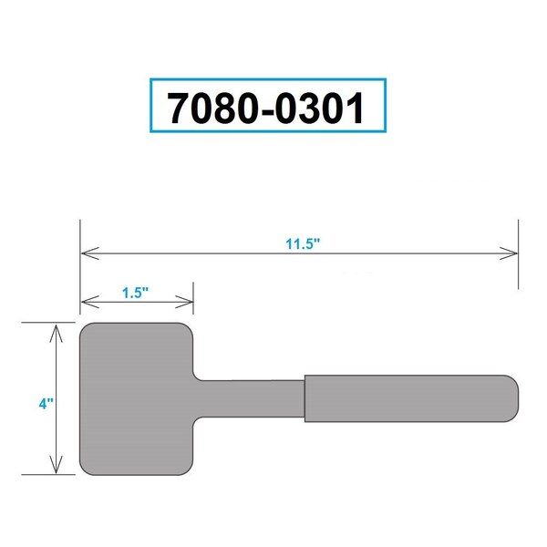 H & H Industrial Products 1.5" Nylon Face Dead Blow Hammer - 7080-0301