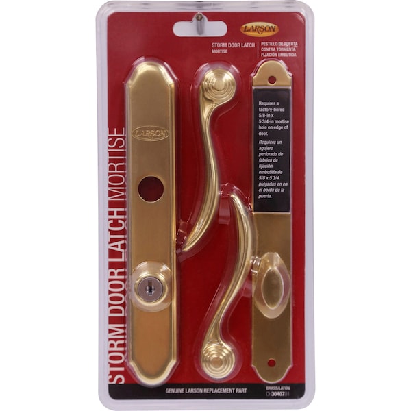 Larson Larson Screen Away Bright Brass Gold Zinc Mortise Latch 1 pk - CH3040701