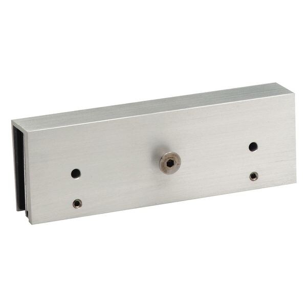 Dynalock Glass Door Bracket, Aluminum, Unfinished, For Use With: 2511 Magnetic Locks, 2522 Magnetic Locks - 4854