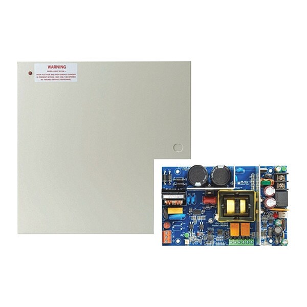 Securitron Power Supply, Steel, 14" L, 14" W, 4.75" H - AQD4-8F8R1