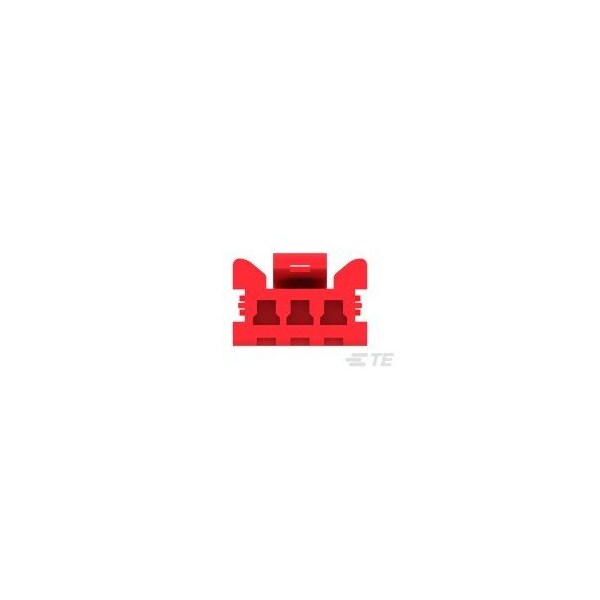 Te Connectivity Board Connector, 3 Contact(S), 1 Row(S), Male, Solder Terminal, Red Insulator, Plug - 1-1376477-3