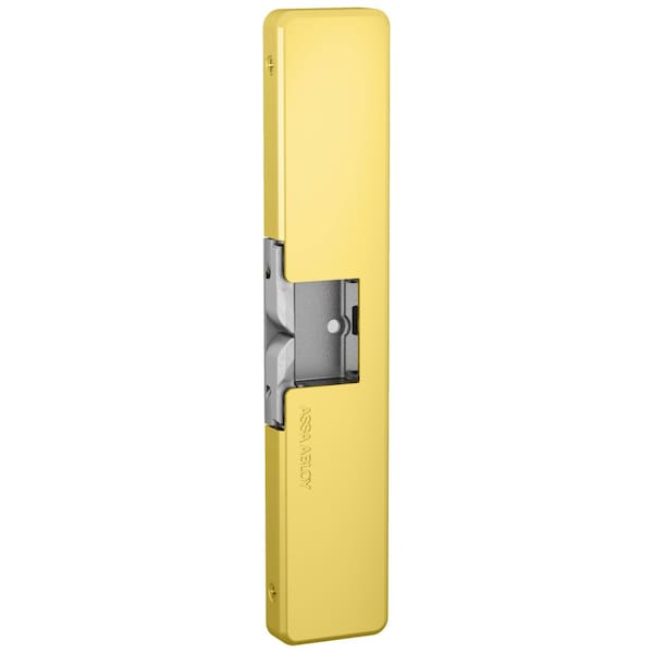 Hes Fail Safe/Fail Secure, Complete 12/24VDC Electric Strike, Surface Mntd, 1/2-in Thickness, Stn Brss - 9400-606