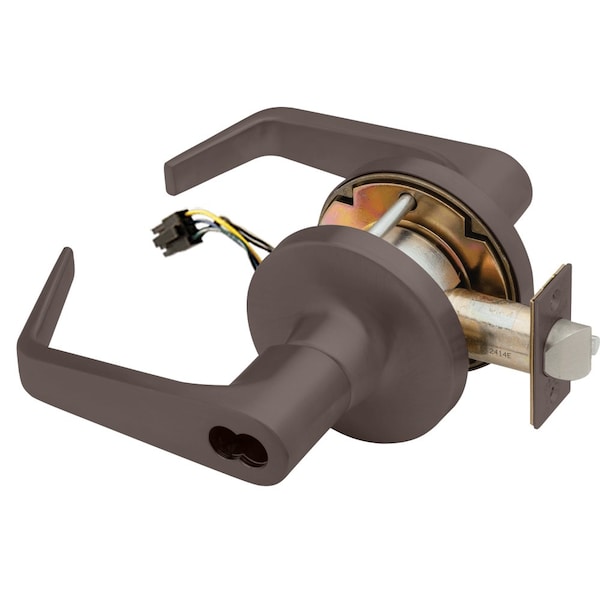 Falcon Grade 1 Storeroom Electric Cylindrical Lock, Fail Secure, SFIC Prep Less Core, 6 to 7 Pins, Dane Lev - T881BD D 613 24V