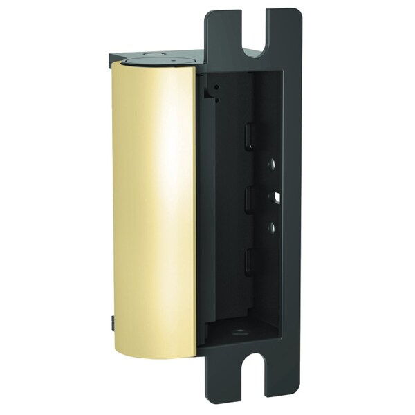 Hes Grade 1 Electric Strike Body, Fail Secure, 12/24VDC, Latchbolt Strike Monitor, Satin Brass - 1006-606-LBSM