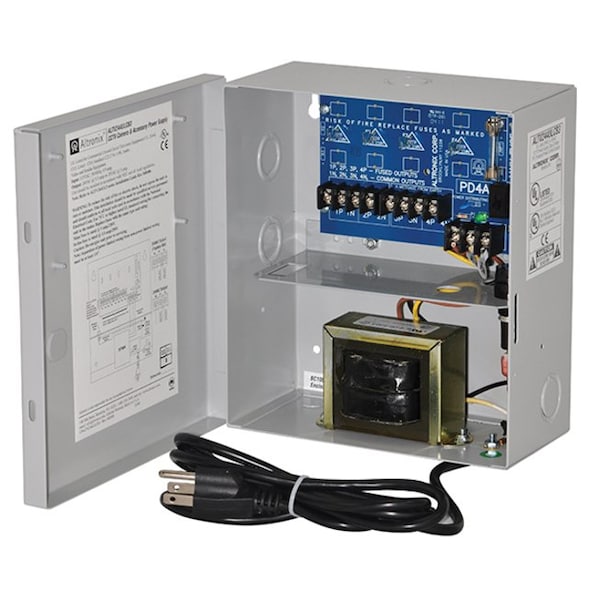 Altronix Power Supply 4PTC 24Vac at 3.5A Line Cord - ALTV244ULCB3