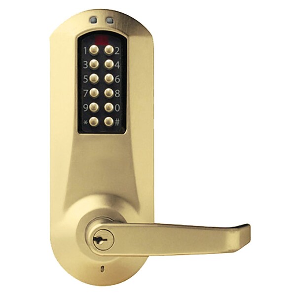 Dormakaba E-Plex 5000 Cylindrical Lock, Winston Lever, 100 Access Codes, 3,000 Audit Events, KIL, Schlage C Ke - E5031XSWL-606-41