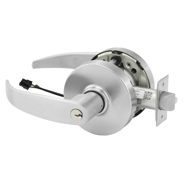 Sargent Electrified Cylindrical Lock, Fail Secure, 24V, LP Design, RX Switch, Satin Chrome - RX28-10G71-24V LP 26D