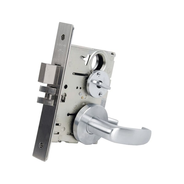 Falcon Electrified Mortise Lock, 12VDC, Fail Secure, SFIC Prep, Less Core, Quantum Lever, Gala Rose, Chrome - MA881B QG 626 12VDC