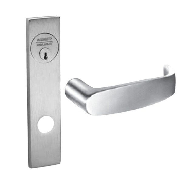 Sargent Fail Safe, 24V Electrified Mortise Lock, LE1 Escutcheon, L Lever, SFIC Prep Less Core, Satin Chrome - 70-8270-24V LE1L 26D