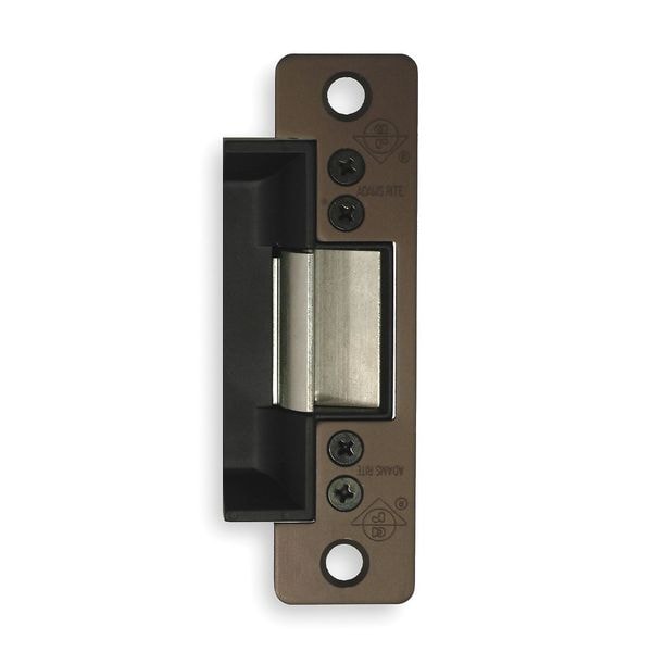 Adams Rite Electric Door Strike, Steel, Dark Bronze, For Use With: Cylindrical Locksets with Deadlatches - 7100-510-313-00