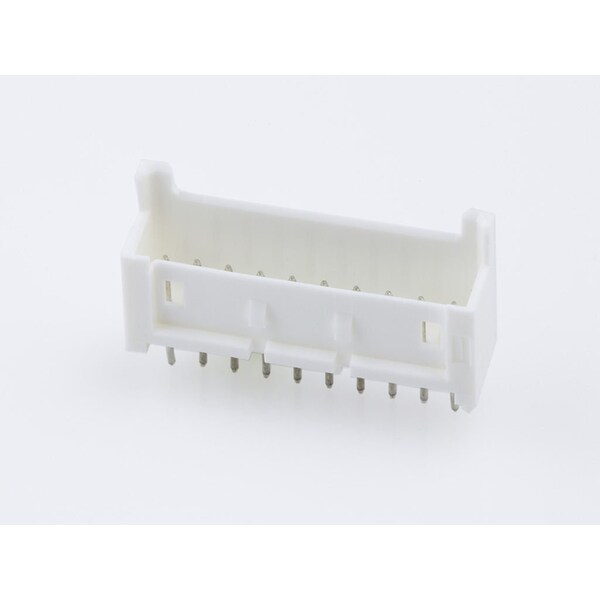 Molex Board Connector, 10 Contact(S), 1 Row(S), Male, Straight, 0.098 Inch Pitch, Solder Terminal, White - 533751010