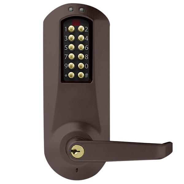 Dormakaba E-Plex 5000 Cylindrical Lock, Winston Lever, 100 Access Codes, 3,000 Audit Events, KIL, Schlage C Ke - E5031XSWL-744-41