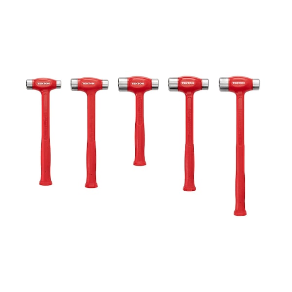 Tekton Flat Steel Face Dead Blow Hammer Set, 5-Piece (26, 36, 43, 47, 50 oz.) - HDB94002