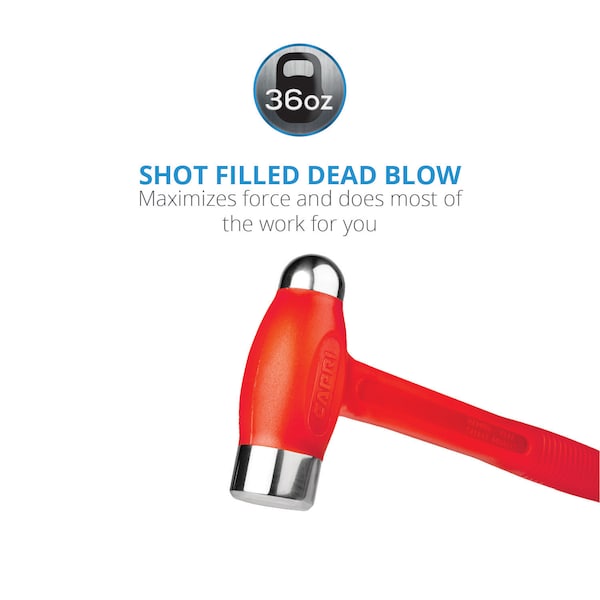 Capri Tools 36 oz. Dead Blow Ball Peen Hammer - CPDBHB36