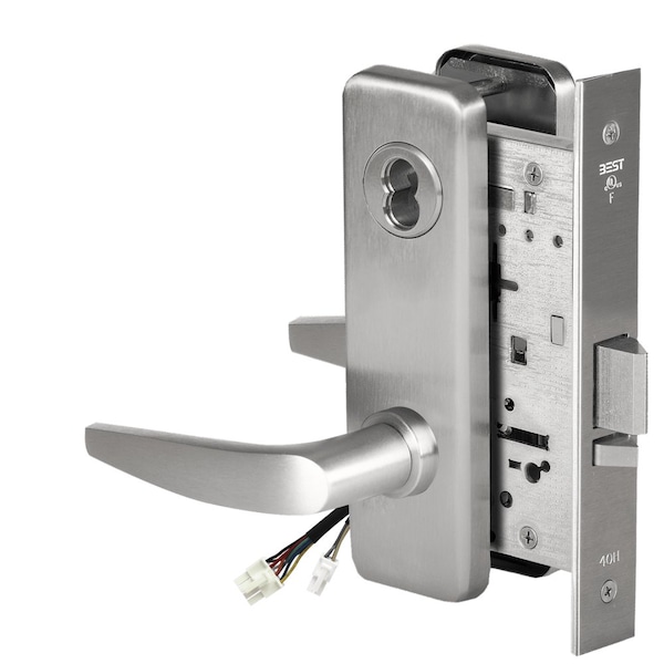 Best Fail Secure, 24V, Electrified Mortise Lock, 16 Lever, J Escutcheon, Request to Exit, Satin Chrome - 45HW7DEU16J626RQE