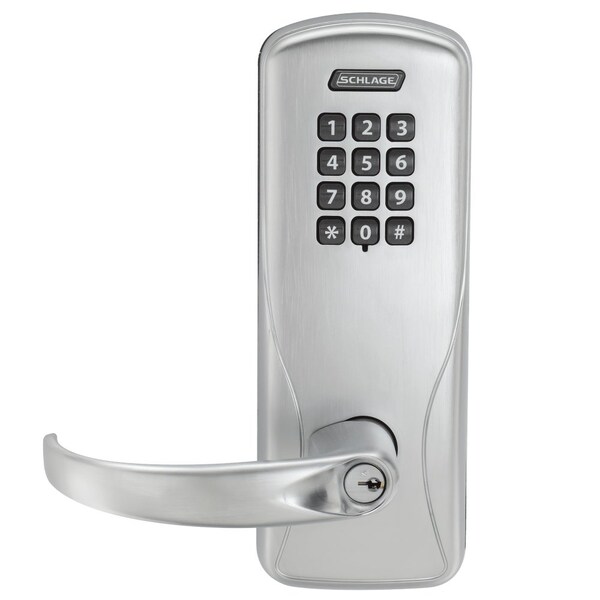 Schlage Electronics CO200CY70 KP SPA 626 PD Electric Cylindrical Lock - CO200CY70KPSPA626PR
