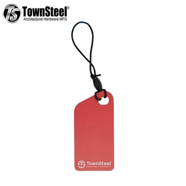Townsteel TS, RFID T-Card, 56mm x 28mm, Red - TNS-MIFARE1-S50-TS