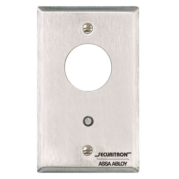 Securitron Mortise Keyswitch, Stainless Steel, Satin Stainless, Includes: Tamper-Resistant Screws - MK