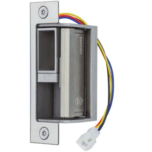Von Duprin Electric Door Strike, Stainless Steel, Satin Stainless Steel, Includes: (2) Faceplates - 6400 US32D
