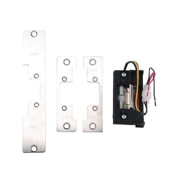 Rutherford Electric Door Strike, Stainless Steel, Brushed, Includes: Trim Plate - S65U 32D