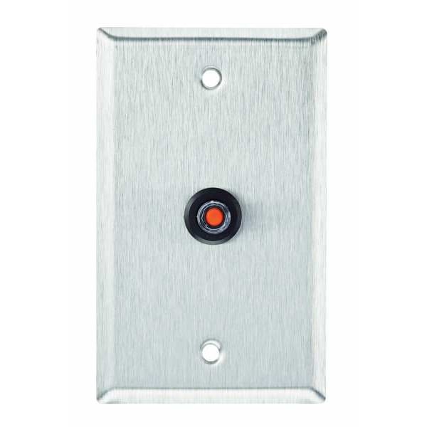 Alarm Controls Wall Plate, Single Gang, Stainless Steel - RP-44