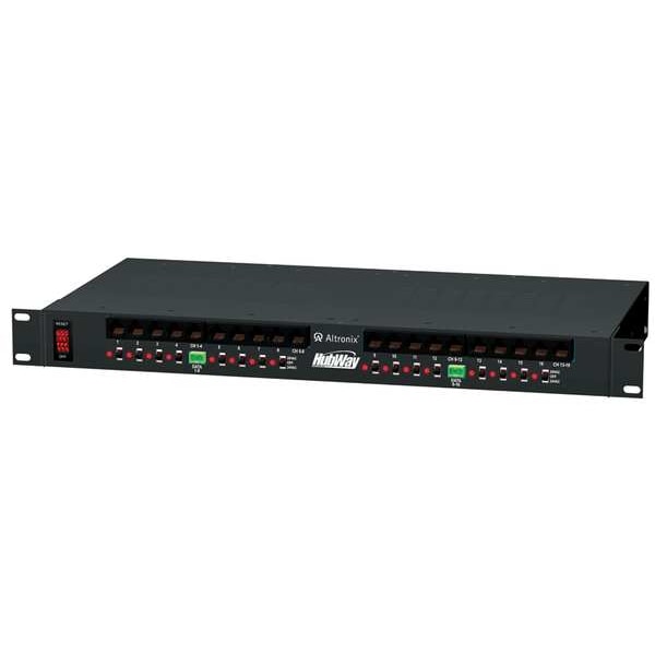 Altronix Pass UTP Hub W/Power 16Ch W/16 Ac Baluns - HUBWAY162D