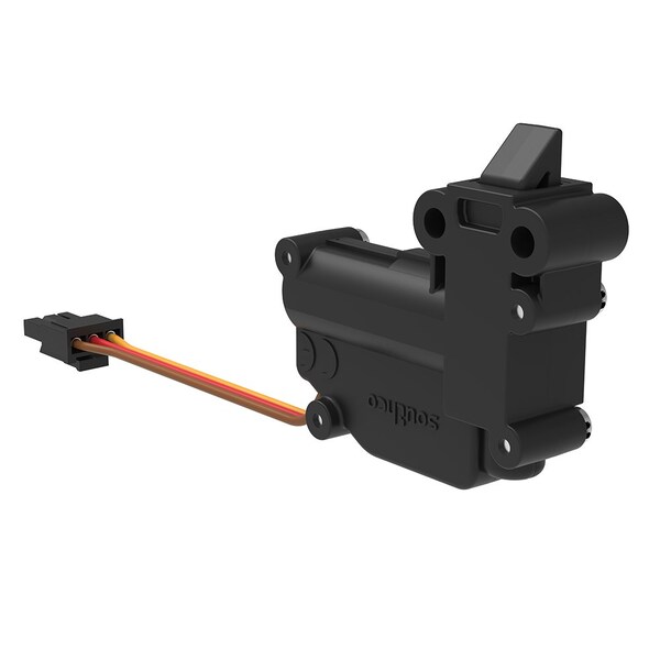 Southco Electronic Slide Bolt, Non-Sealed Connector, 5 Volts, Glass Filled Nylon, Black - EM-05-53-2001
