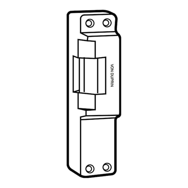 Von Duprin Grade 1 Electric Strike, Fail Safe Electrically Locked 24 VDC, 7-1/2-in x 1-7/8-in Faceplate, For - 6114 24V US32 FS DS