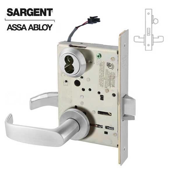 Sargent 8200 Series Mortise Lock Mechanical Electromechanical Fail Secure 24V Lock provided with LFIC (remov - SRG-63-8271-LNL-24V-26D
