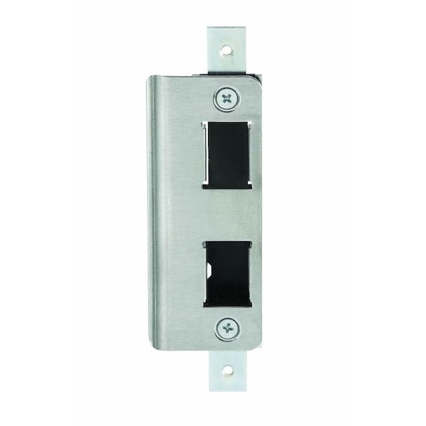 Adams Rite 490102630 Long Radius Deadlatch Strike with Dust Box Satin Stainless Steel - 490102630