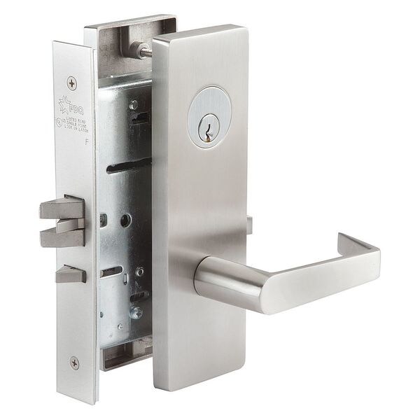 Pdq Electric Mortise Lock MR Escutcheon, Ser. MR, Grd. 1, Institution - MR200PJEW630RHDSCC