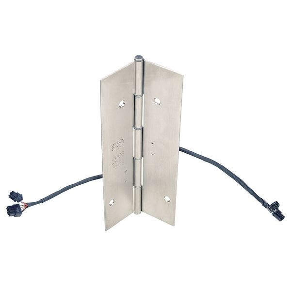 Markar 4 1/2 in W x 83 1/8 in H Dull Stainless Steel Electrified Hinge - FM300 MB EL-12 MP-EMAP  83-1/8