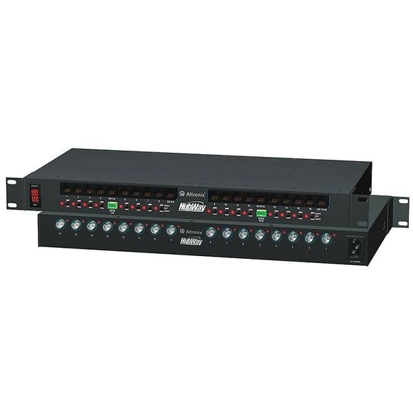 Altronix Pass UTP Hub W/Power 16Ch W/16 Dc Baluns - HUBWAY163D