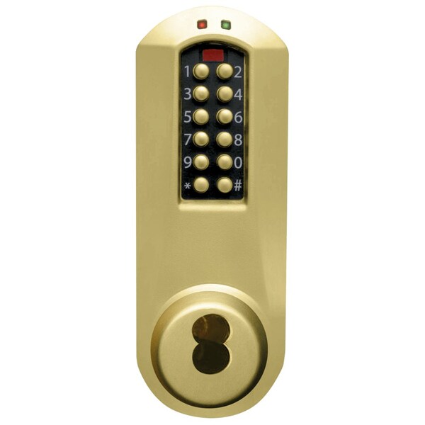 Dormakaba E-Plex 5000 Cylindrical Lock, Winston Lever, 100 Access Codes, 3,000 Audit Events, Schlage FSIC Prep - E5031SWL-606-41