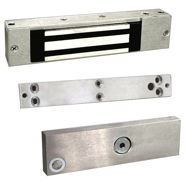 Dortronics Mag Lock, Fire Rated, Single Door, US28, DPS, 12/24 VDC, 600lb - 1107XD